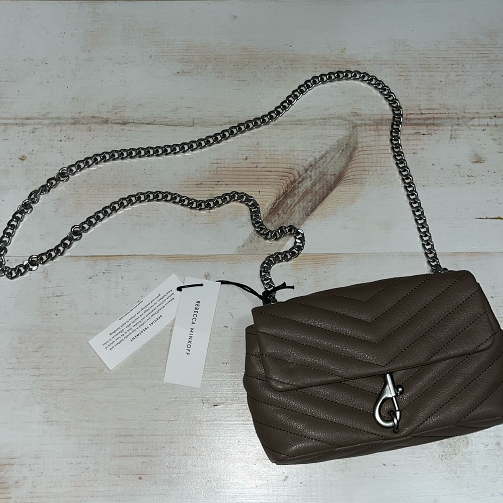 Rebecca minkoff Edie Date Night Crossbody deep taupe NWT